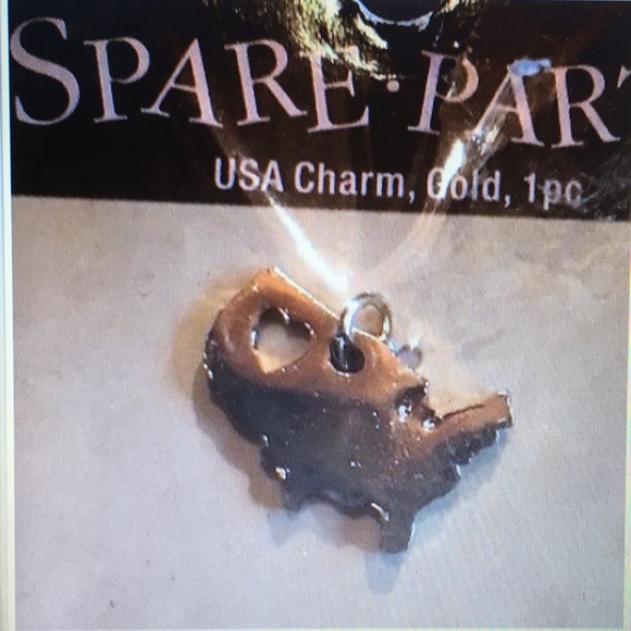 New USA Map w heart Pendant charm patriotic - Picture 1 of 3